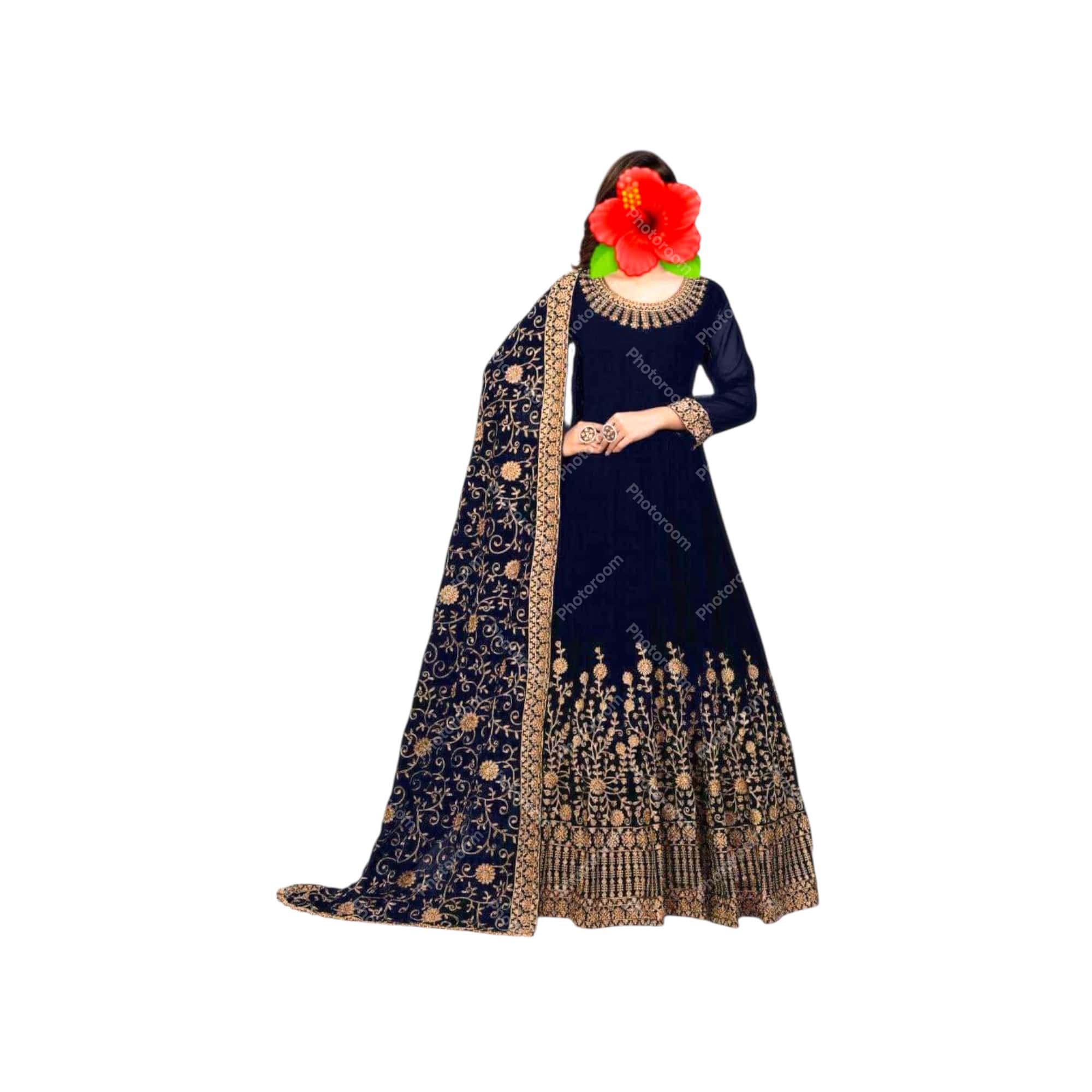 Indian Georgette Gowns Price in BD – Party Dress & Embroidery Work | Mahzam BD