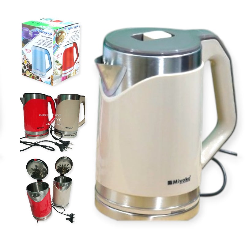 Miyako Electric Kettle MJK-18 (1.8L) – Food-Grade Stainless Steel, Fast & Safe Boiling | মিয়াকো ইলেকট্রিক কেটলি