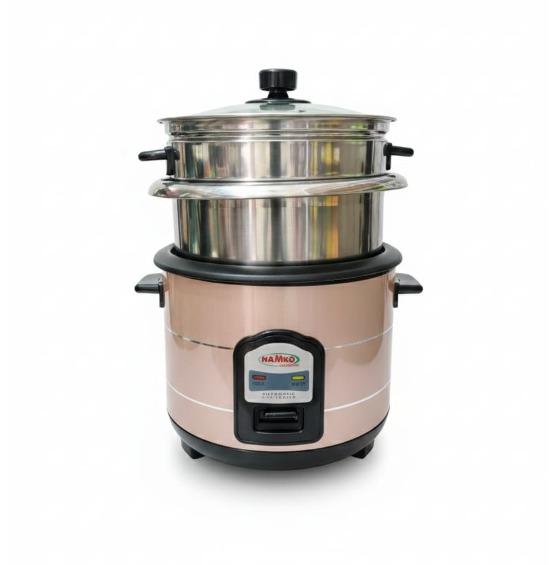 Hamko Rice Cooker 1.8 Ltr - Peach color, 85% Energy savings - হেমকো রাইস কুকার ১.৮ লিটার।
