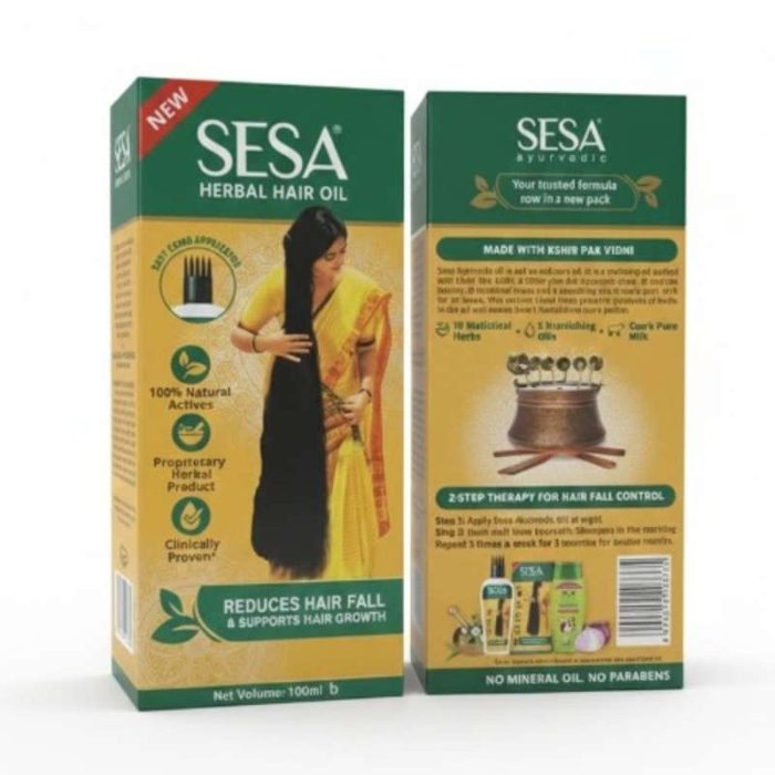 SESA Hair Oil Deshi 100ml – Ayurvedic Hair Fall Control & Hair Growth Oil সিসা দেশি হারবাল হেয়ার অয়েল .