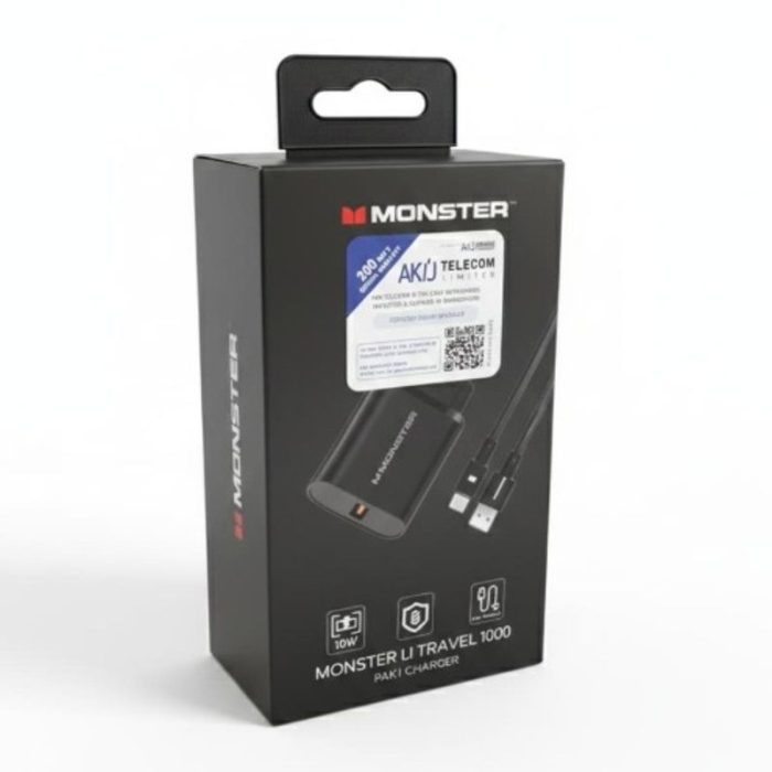 Monster U Travel 1001 10W Fast Charger – Safe & Quick USB-A Charging