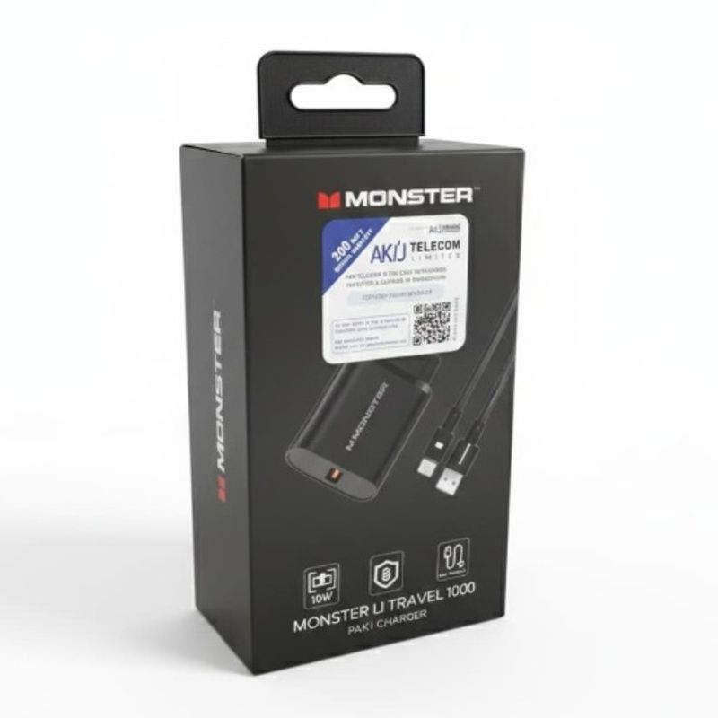 Monster U Travel 1001 10W Fast Charger – Safe & Quick USB-A Charging