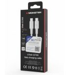 Monster U link CC703 Type-C to Type-C 60W Fast Charging Cable-White